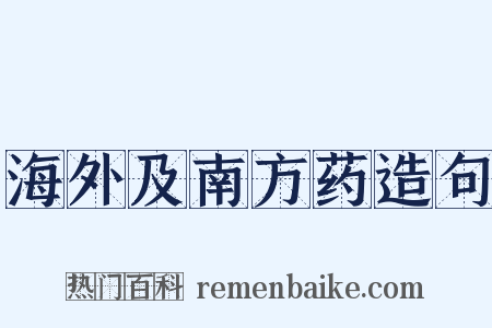 海外及南方药造句是什么意思的图片